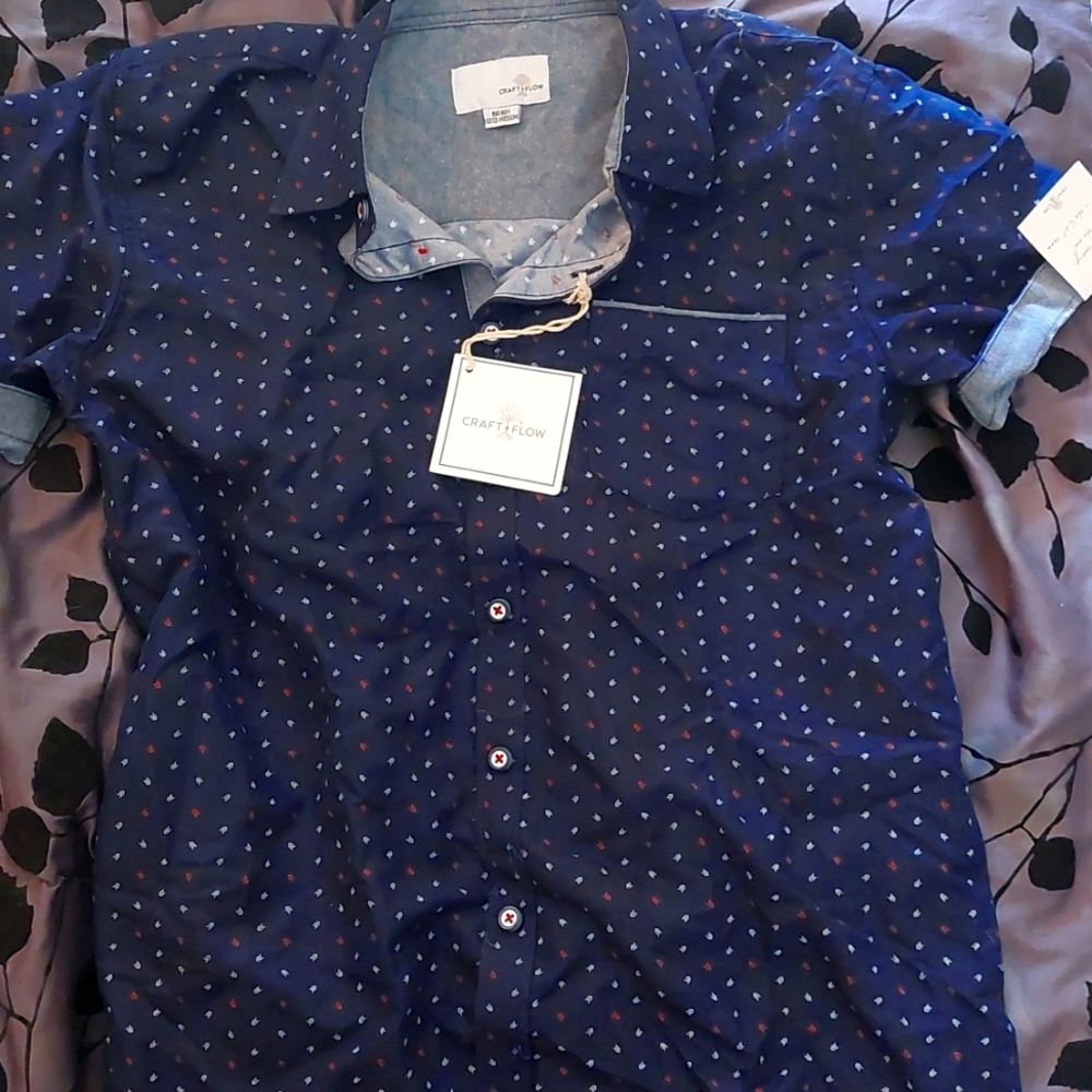 Craft + Flow big boy 10/12 button up shirt
